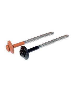 Schroeven TORX 65 mm met RVS-EPDM ring rood 100 stuks per pak