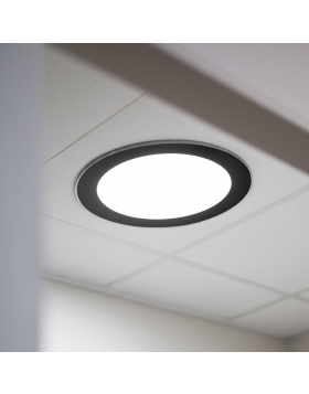 Solatube diameter 35cm Plafondplaat rond opbouw zwart binnenzijde