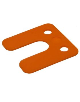 GB Drukplaatjes / Stelplaatjes Oranje Met Sleuf 70X70X2 - 48 stuks