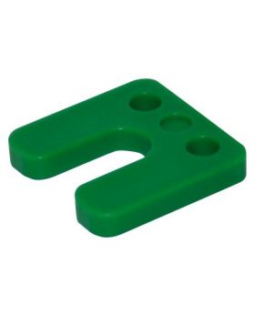 GB Drukplaatjes / Stelplaatjes Groen Met Sleuf 70X70x10mm - 48 stuks