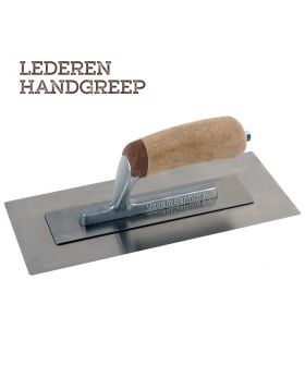 Pleisterspaan FLEX SUPER PROF PURE 280x125x0.4mm RVS met Leren handgreep