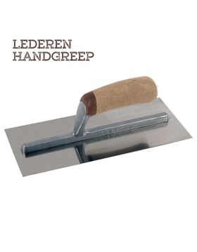 Pleisterspaan SUPER PROF PURE 330x120x0.65 mm RVS met Leren handgreep