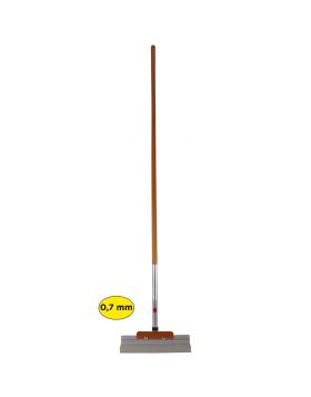 Super Prof Multi Click wand/vloerschraper met houten steel - 0,7 mm