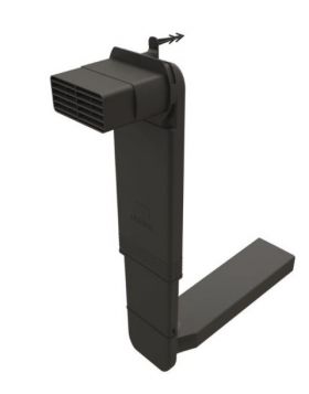 Vloerventilatiekoker Ubbink zwart Cobra compleet muurrooster WF