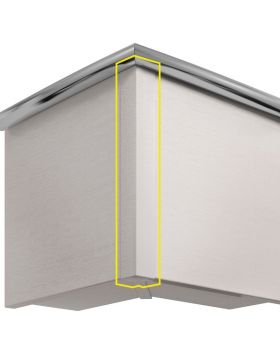 Uitwendig hoekstuk 350mm Keralit dakrand (bestelnr. 2847)