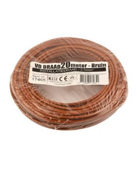 VD-draad 2.5 mm2 bruin - 20 meter (INFORMEER NAAR DE LEVERTIJD)