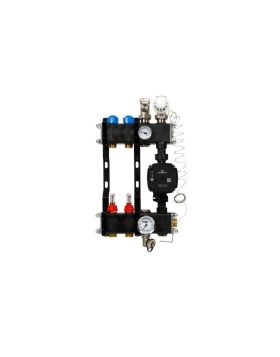 VTE composiet vloerverwarming verdeler met Grundfos UPM3 pomp 2-groeps