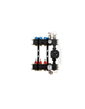 VTE composiet vloerverwarming verdeler met Grundfos UPM3 pomp 3-groeps