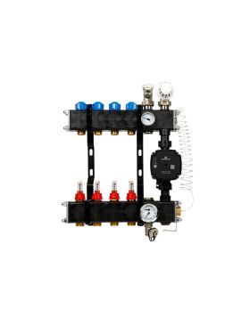 VTE composiet vloerverwarming verdeler met Grundfos UPM3 pomp 4-groeps