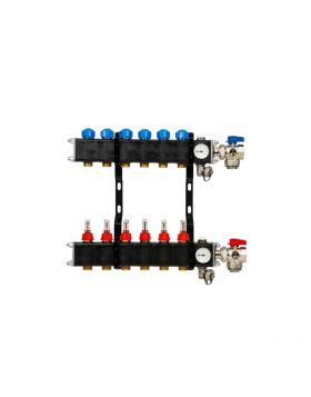 VTE open composiet vloerverwarming verdeler 6-groeps