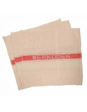 Werkdoek rode band SUPER PROF ca.40x45cm. 3 stuks