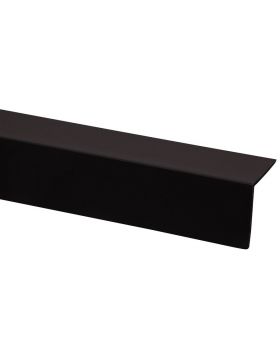 Kunststof hoekprofiel zwart 30 x 30 mm 260 cm