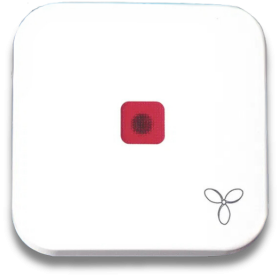 Opus 1 bedieningselement met rode lens en ventilator-symbool alpinewit