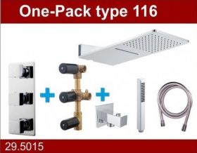 Wiesbaden Douche One-Pack inbouwthermostaatset type 116 (24x55 cm)