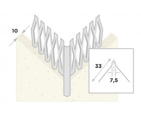 Ripstaal Stucprofiel hoekbeschermer 1005