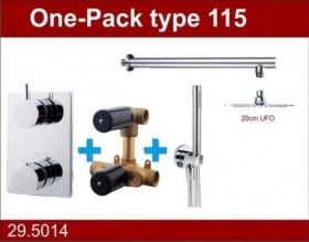 Wiesbaden Douche One-Pack inbouwthermostaatset type 115 (20cm ufo)