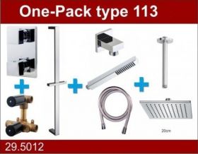 Wiesbaden Douche One-Pack inbouwthermostaatset type 113 (20cm)