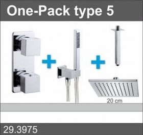 Douche One-Pack inbouwthermostaatset vierk.type 5 (20cm)