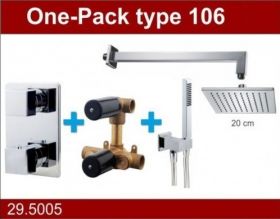 Wiesbaden Douche One-Pack inbouwthermostaatset vierk.type 106 (20cm)