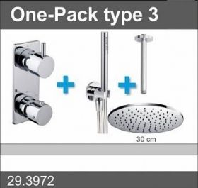 Douche One-Pack inbouwthermostaatset rond type 3 (30cm)