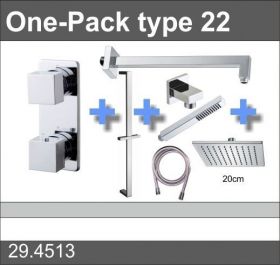Douche One-Pack inbouwthermostaatset type 22 (20cm)