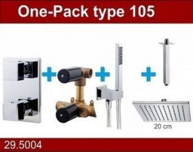 Wiesbaden Douche One-Pack inbouwthermostaatset vierk.type 105 (20cm)