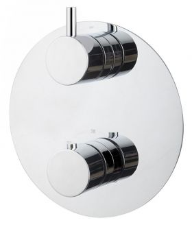 Wiesbaden Caral Rond afbouwdeel inbouwthermostaat 2 weg chroom