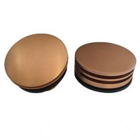 Wiesbaden Set knop/plug badoverloopcomb. +vulfunctie rond geborsteld koper