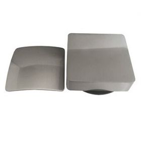 Wiesbaden Set knop/plug badoverloopcomb. +vulfunctie vierkant geborsteld staal