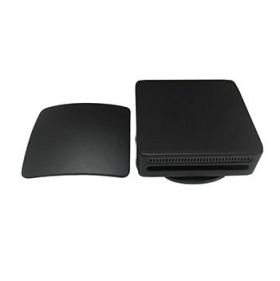 Wiesbaden Set knop/plug badoverloopcomb. +vulfunctie vierkant mat-zwart