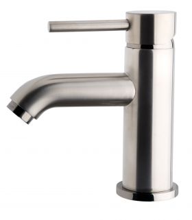 Wiesbaden Cadans KIWA wastafelmengkraan laag+kl.waste geborsteld staal