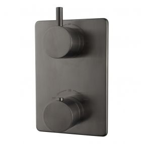 Wiesbaden Caral afbouwdeel inbouwthermostaat 2 weg Gunmetal