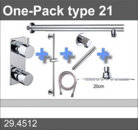 Douche One-Pack inbouwthermostaatset type 21 (20cm)