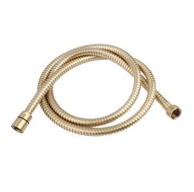 Wiesbaden luxe metalen doucheslang 150cm conisch geborsteld messing