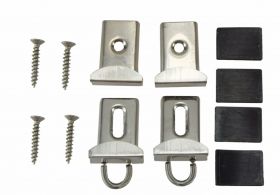 Set chroom spiegelklemmen