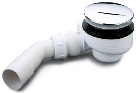 Turboflow douchebakafvoer / douchebaksifon voor gat 90mm chroom