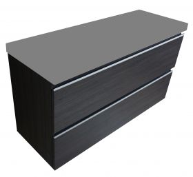 Wiesbaden onderkast 100cmx36cm zonder wastafel houtnerf grijs