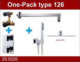 Wiesbaden Douche One-Pack inbouwthermostaatset type 126 (20 cm ufo)