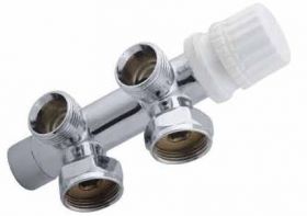 Riko thermostatisch 3/4 radiator onderblok haaks-rechts