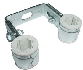 CV-Buis-Beugel Dubbel Verzinkt met Inlage 22mm