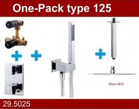 Wiesbaden Douche One-Pack inbouwthermostaatset type 125 (30 cm ufo)