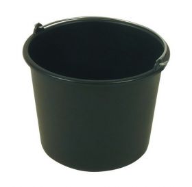 Bouwemmer zwart. 12 liter