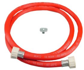 Vulslang Radiator / CV rood met 3/4 wartels recht compleet 150cm