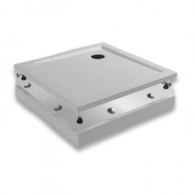 Wiesbaden voorzetpaneel + poten tbv vierkante douchebak acryl 90x90x4 wit