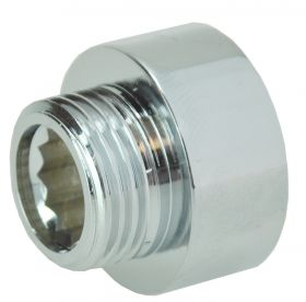 Chroom Neusstuk 1/2 binnen x 3/8 buiten