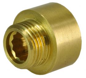 Gasdraadfittingen Neusstukje Messing 1/2inch X3/8inch