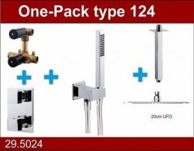 Wiesbaden Douche One-Pack inbouwthermostaatset type 124 (20 cm ufo