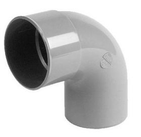 HWA Bocht 90 graden Grijs Mof/Spie 100mm