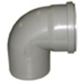 PVC Afvoerbocht 90 graden manchet/Spie grijs 110mm