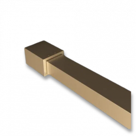 Wiesbaden Slim profielset+stabilisatiestang 120cm messing